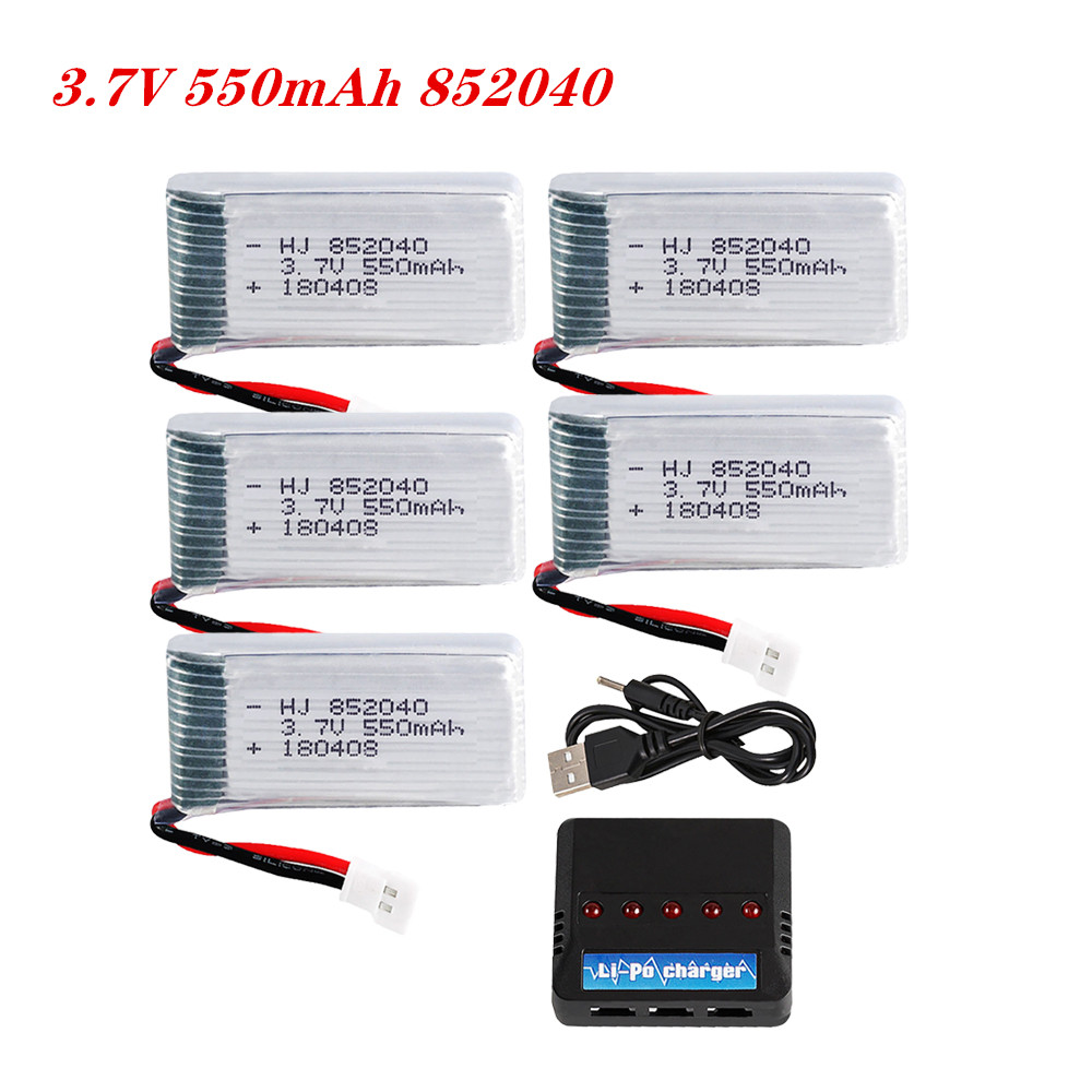 Drone Charger - 3.7V 550mAh 25C Lipo Battery 852040