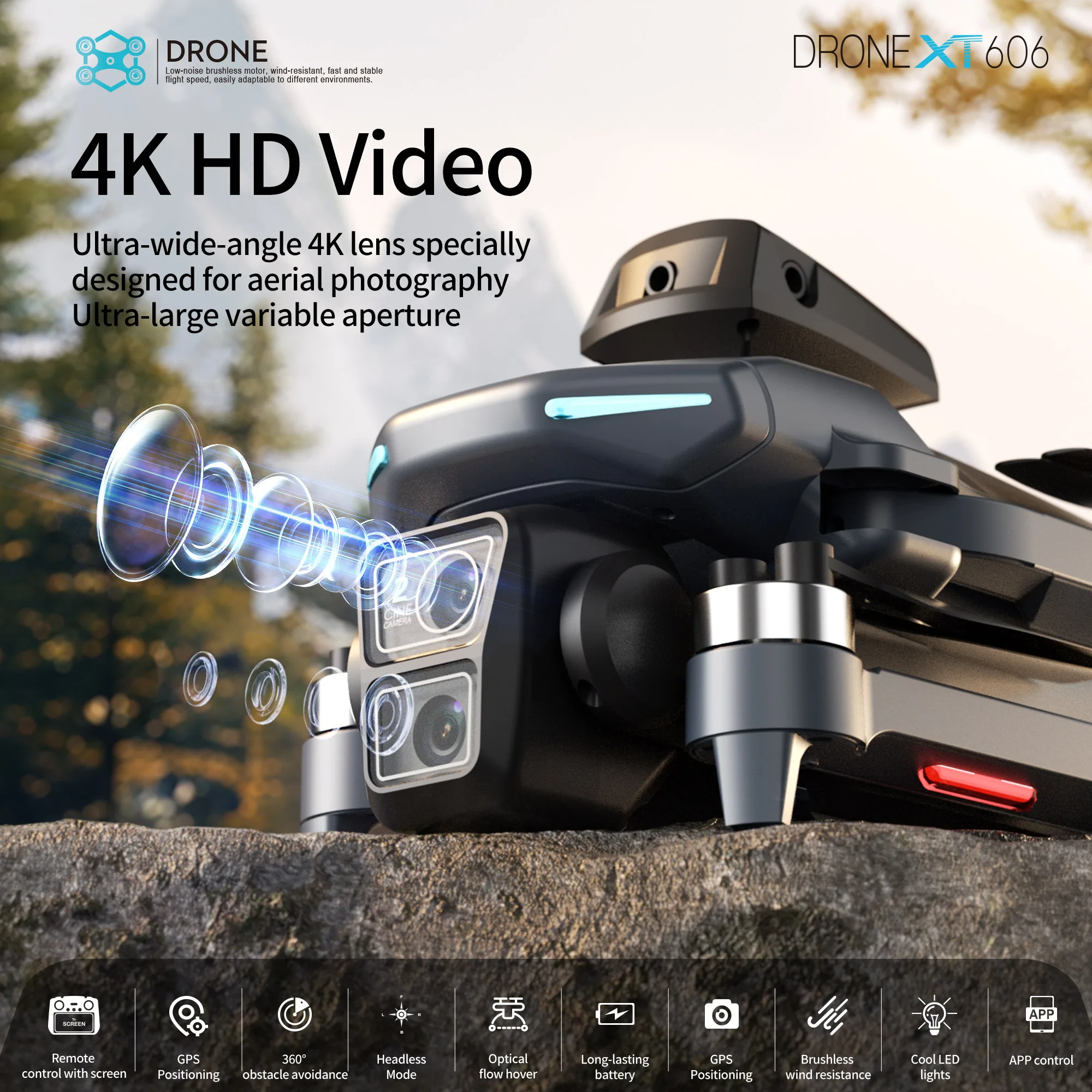 Lenovo XT606 Drone Professiona - đánh giá và giá Drone Gps Mount