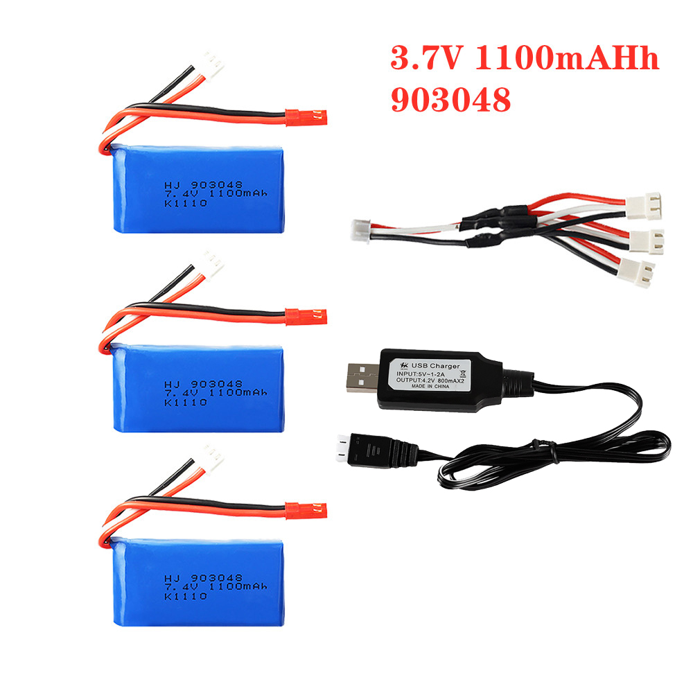 1-5pcs 7.4V 1100mah 903048 LiP - đánh giá và giá Drone Charger