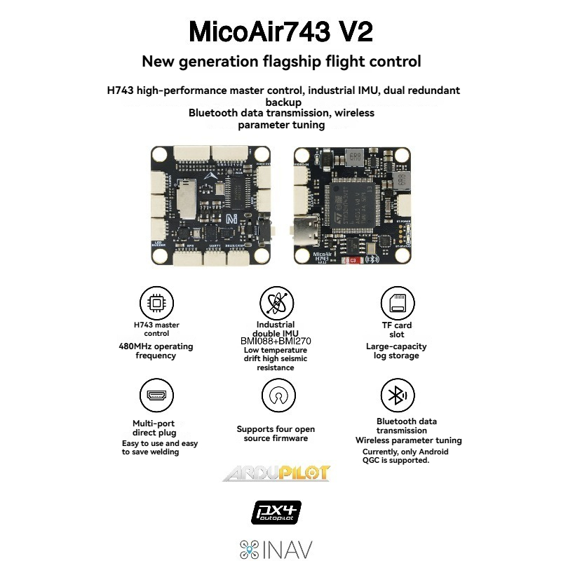 MicoAir743 V2   Flight Control - đánh giá và giá Drone Flight Controller
