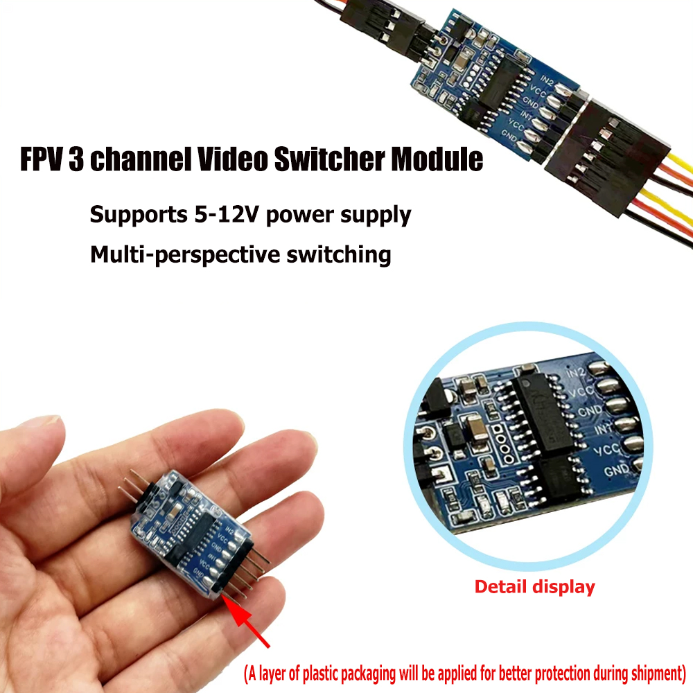 5.8G 3 Channel Video Switcher  - đánh giá và giá Drone Receiver