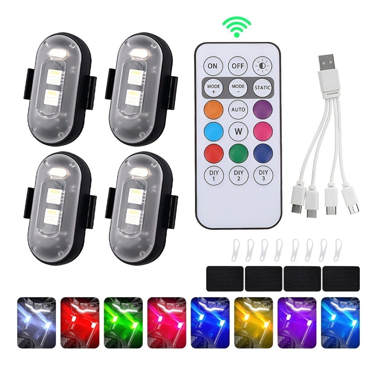 4 Pcs Led Strobe Lights with R - đánh giá và giá Drone Led Light