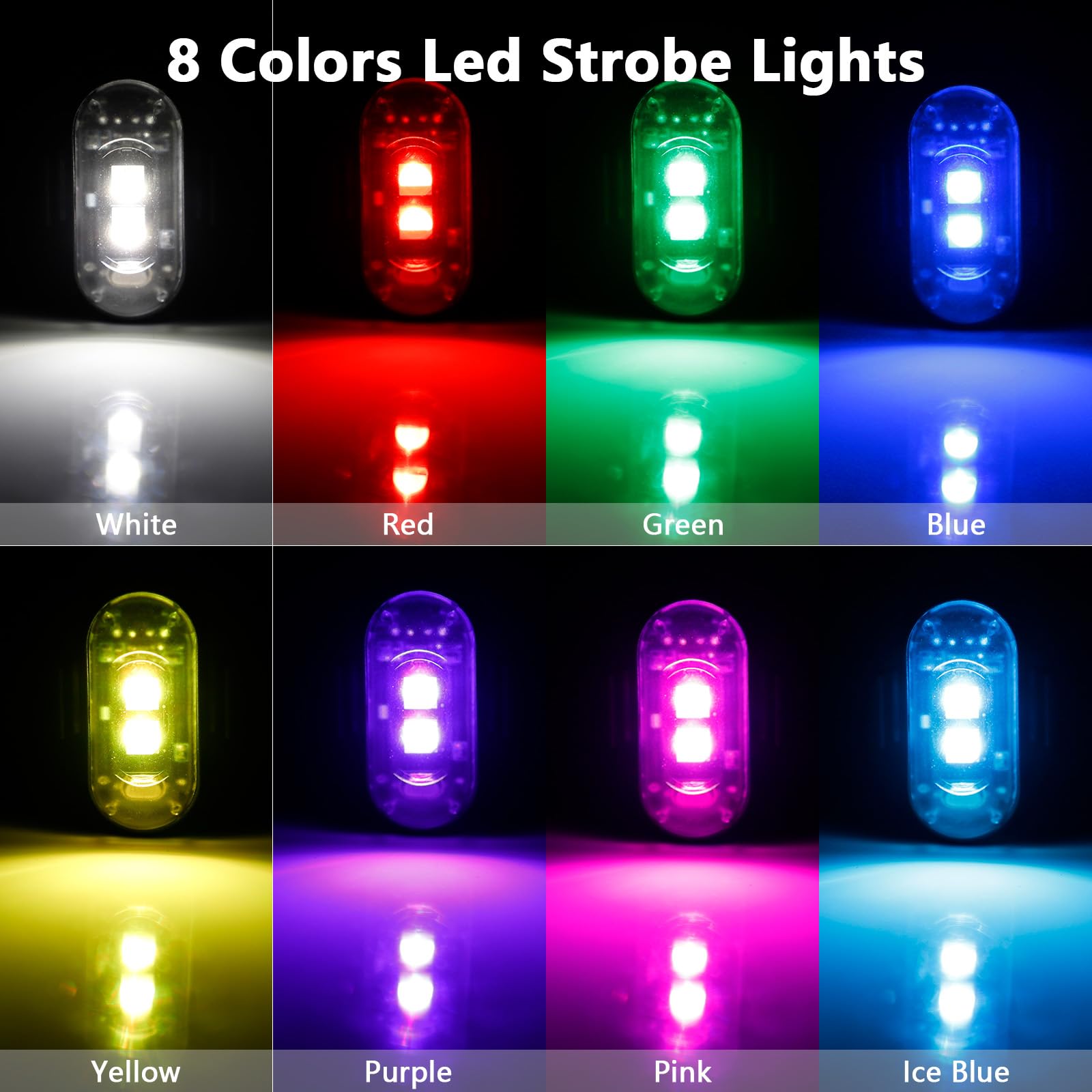 4 Pcs Led Strobe Lights with R - đánh giá và giá Drone Led Light