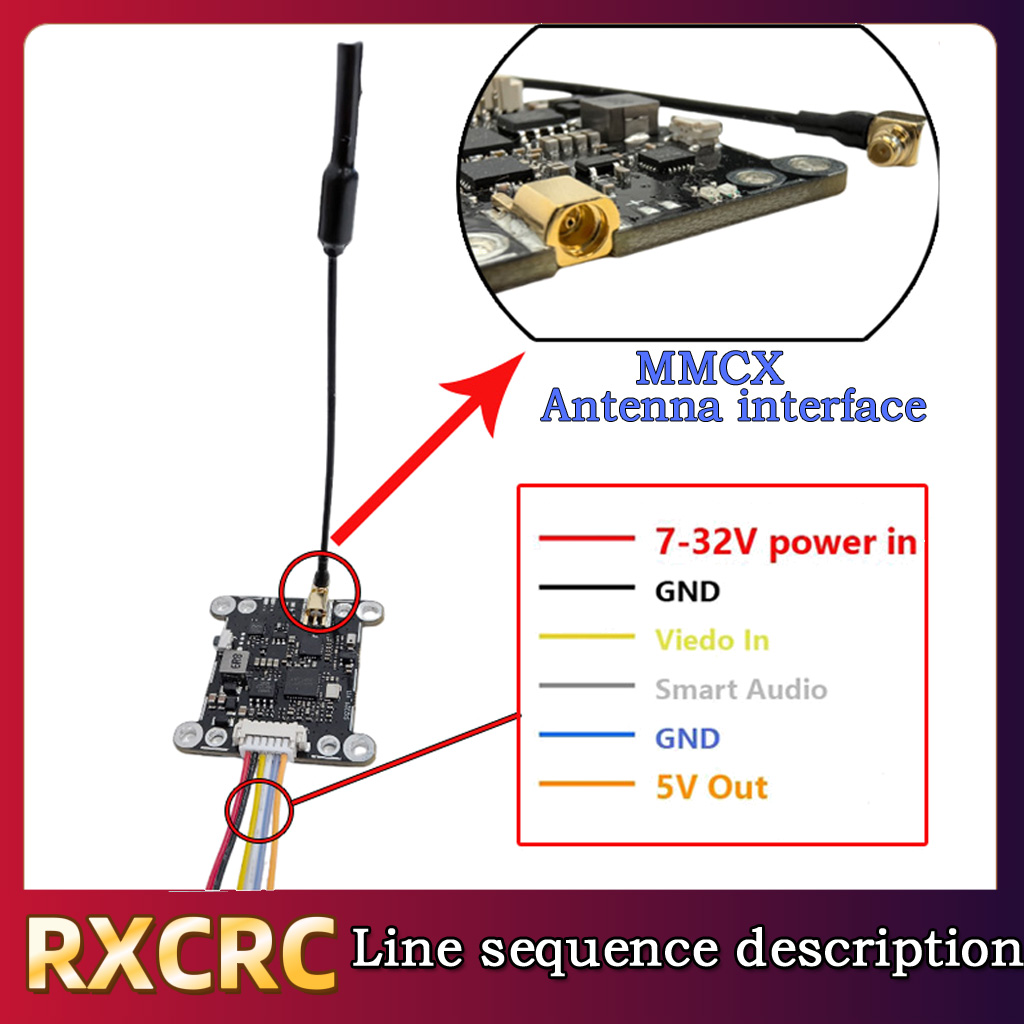 RXCRC 5.8G Module 48CH 1.6W VT - đánh giá và giá Drone Receiver